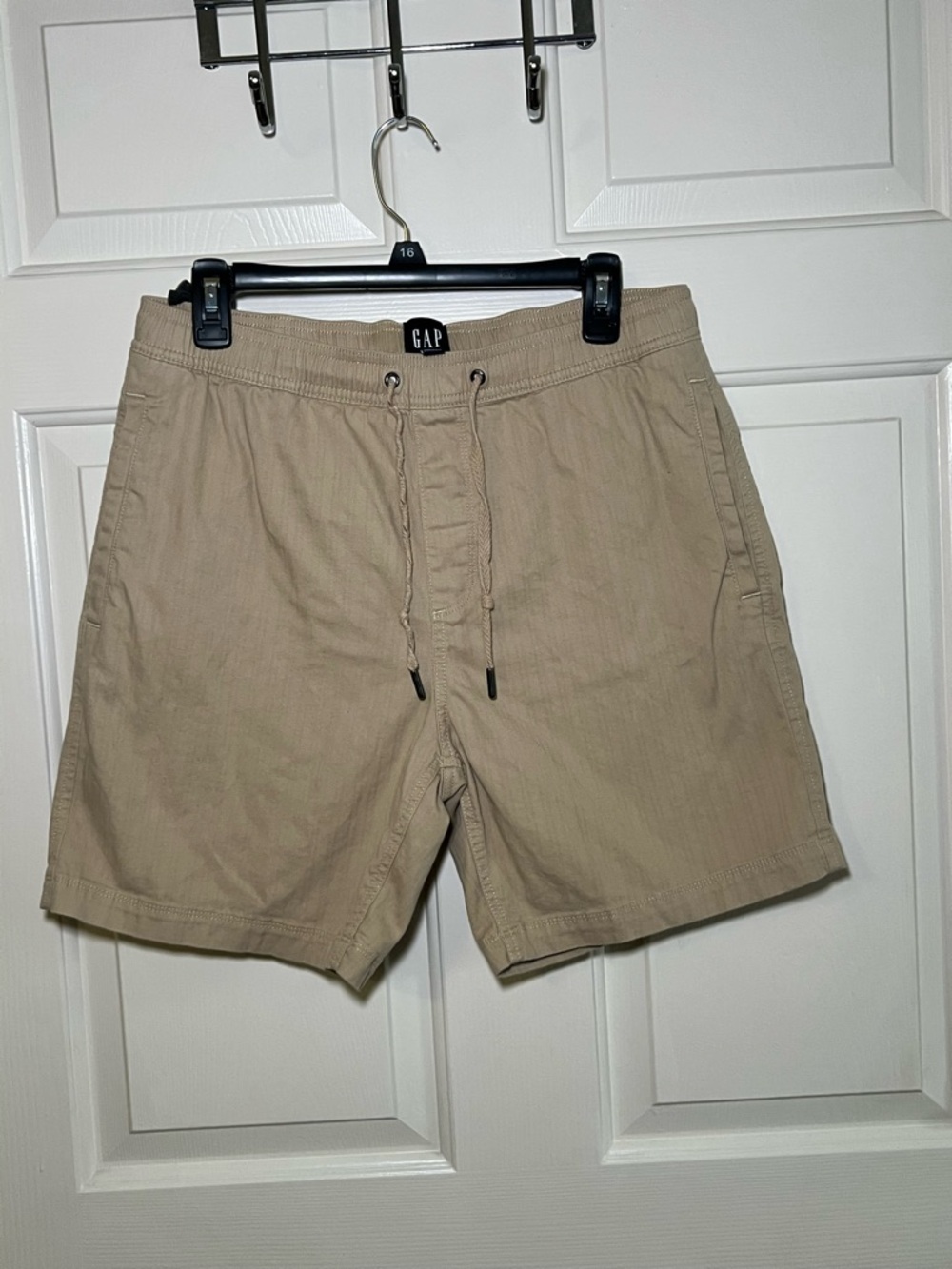Gap Mens‎ Khaki Pullon Drawstring Casual Vacation Resortwear Shorts Sz med